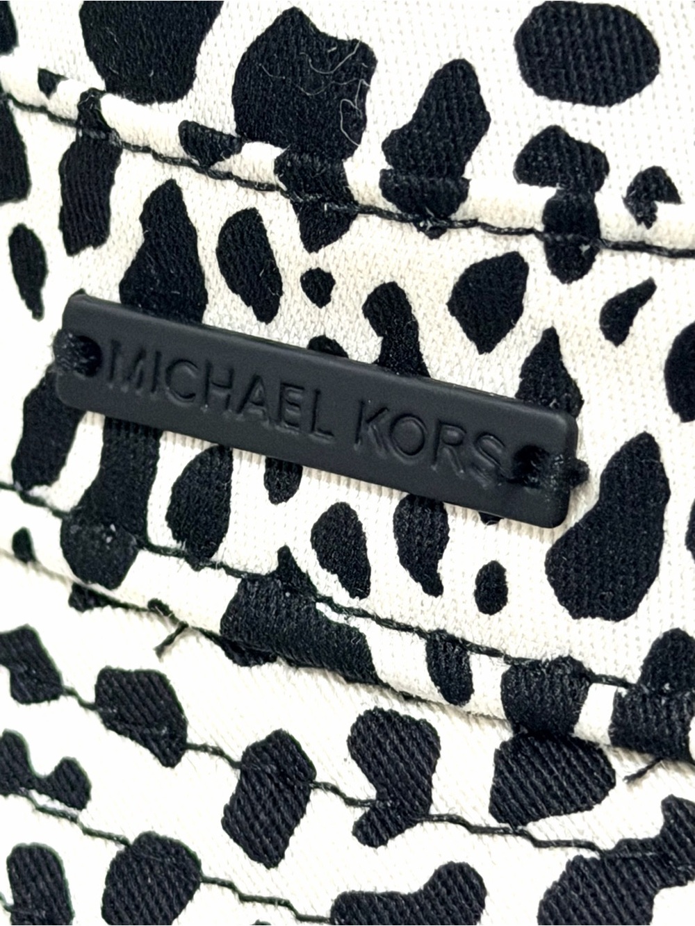 Michael Kors Black and White Spot Print Bucket Hat - Picture 2 of 8
